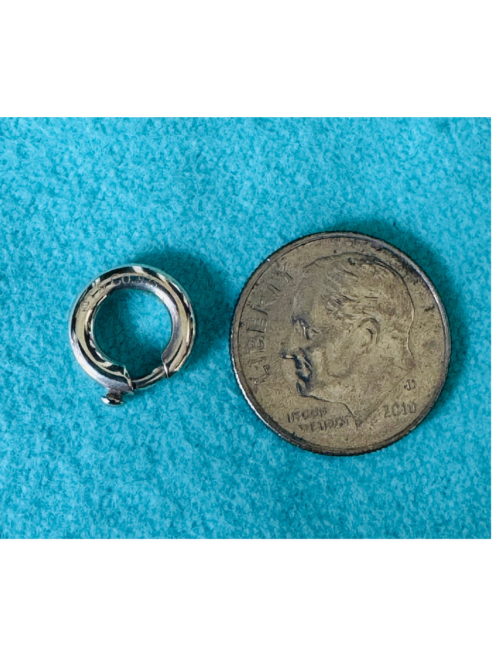 Tiffany & Co Sterling Silver 10mm Spring Jump Ring Charm Holder Clasp - Picture 2 of 2